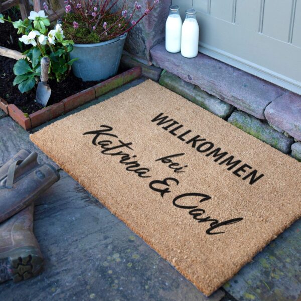 Willkommen Personalisierte Namen Fußmatte Doormat (90 x 60cm)