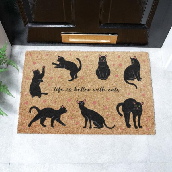 Life Is Better With Cats Doormat (60 x 40cm)