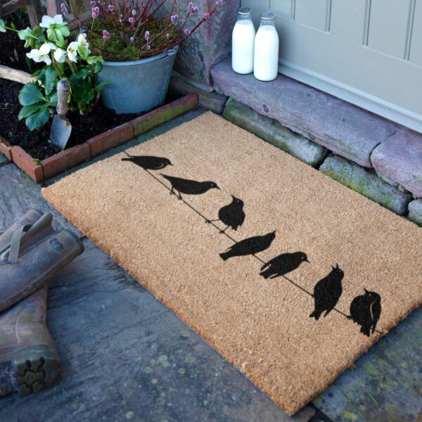 Birds On Wire Doormat (90 x 60cm)