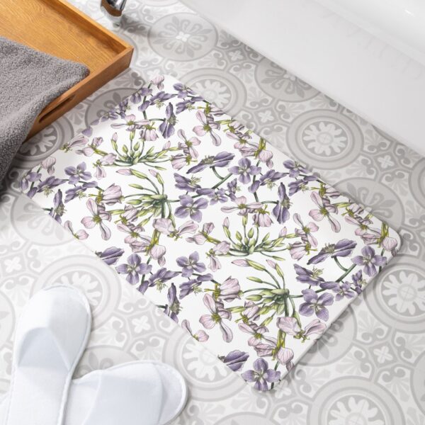 Spring Is Calling White Non Slip Stone Bath Mat