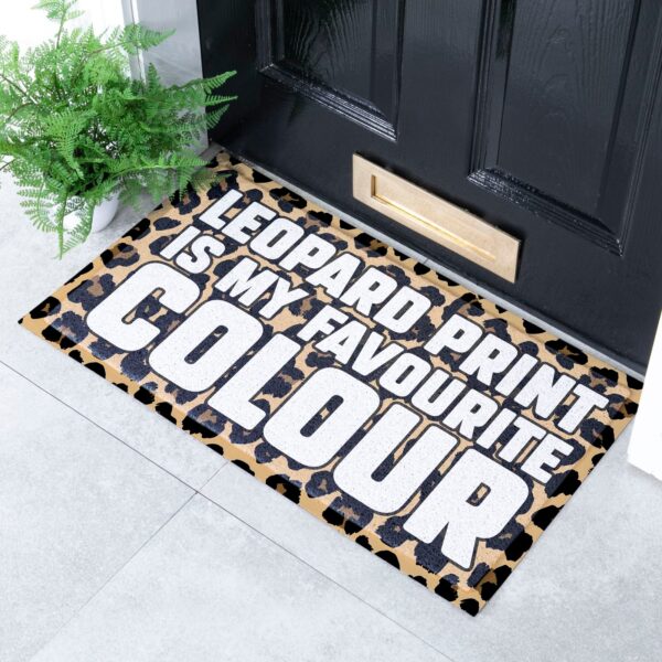 Brown Leopard Print Doormat (70 x 40cm)