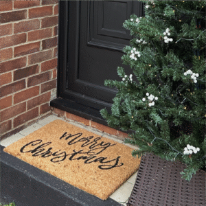 Scribbly Merry Christmas Doormat