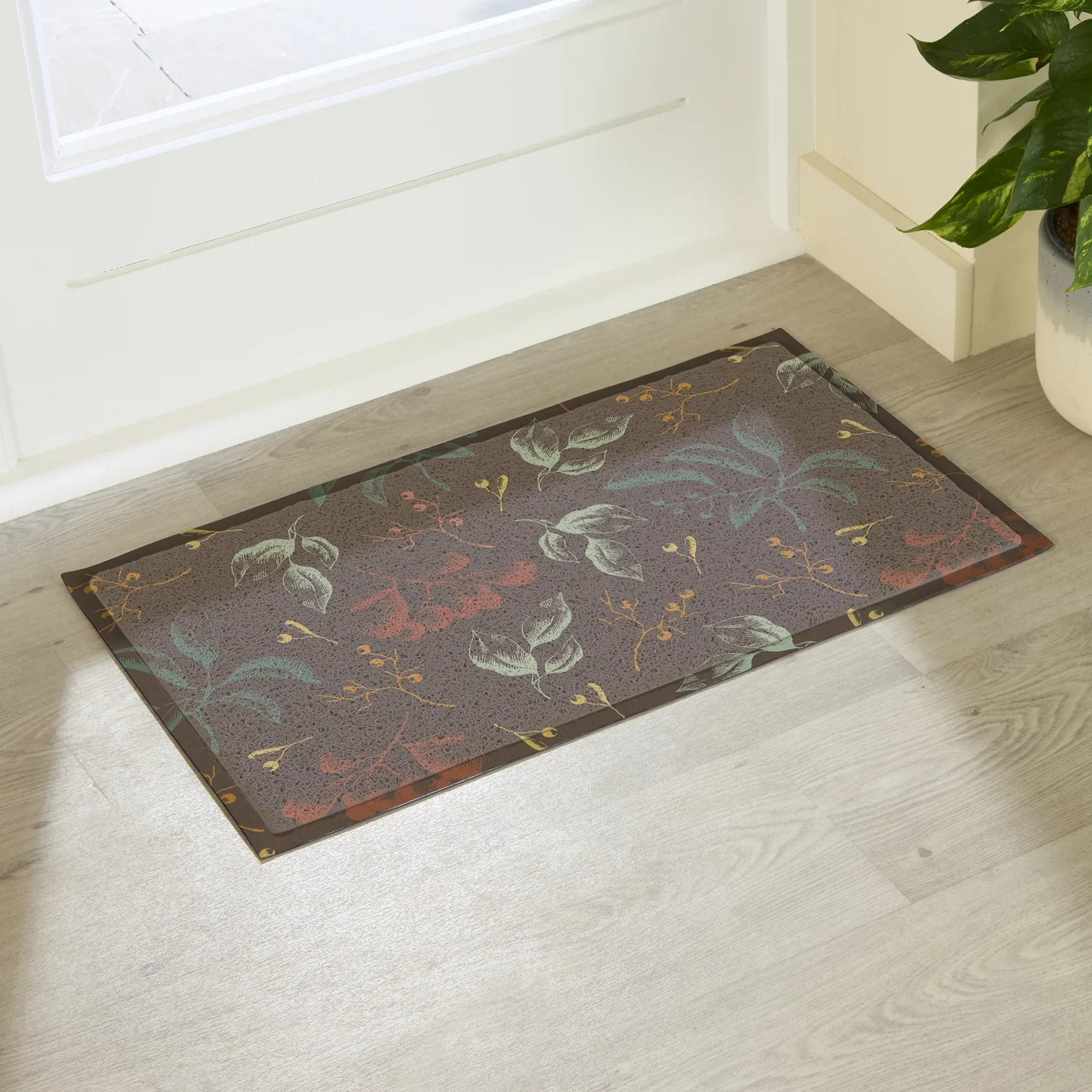 Brown leaves Doormat